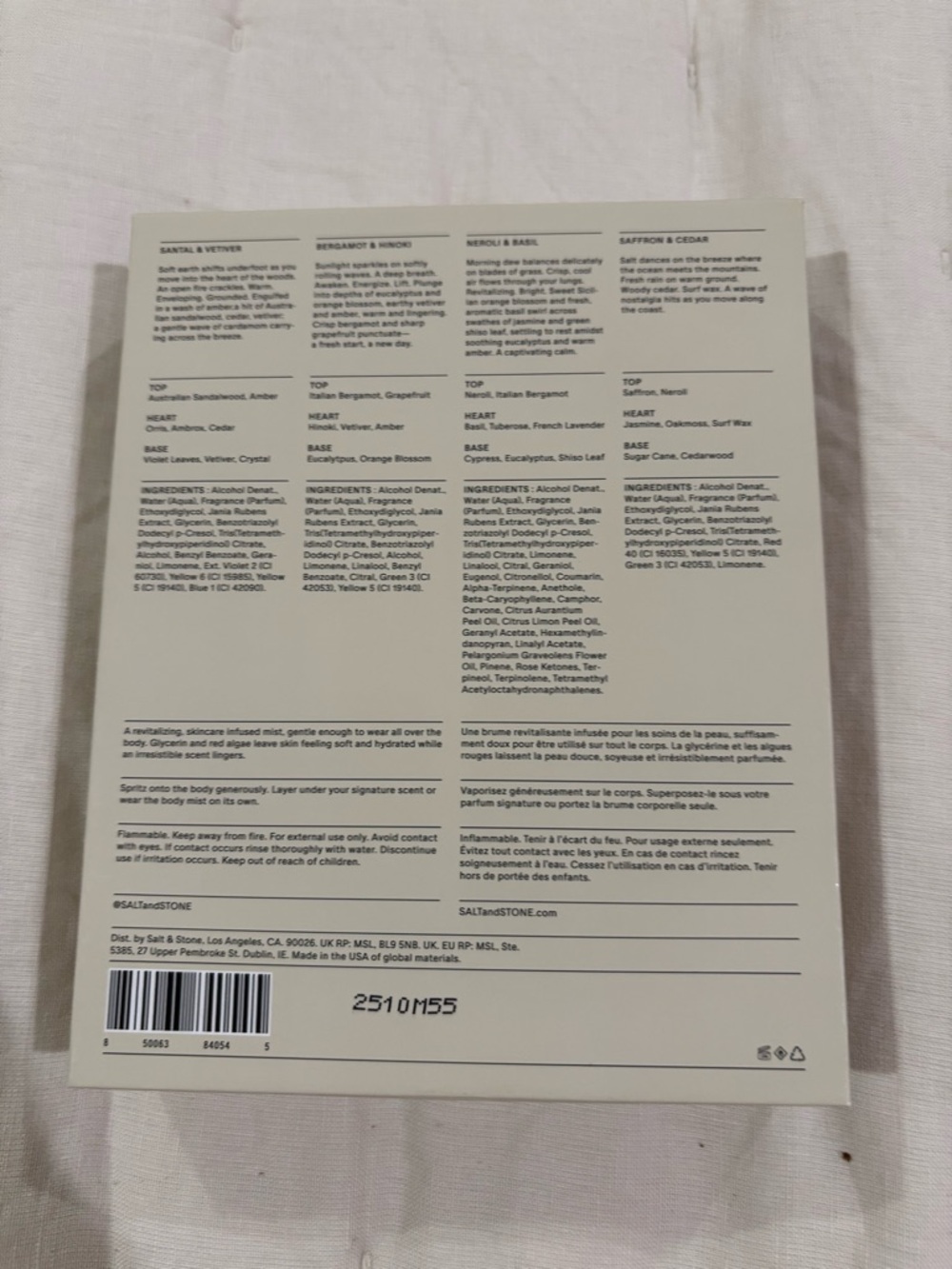 Salt & Stone Body Mist Discovery Set - Clear/Neutral Scents - Picture 4 of 4